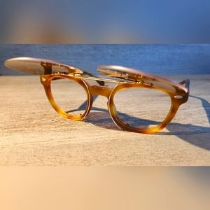 Oliver Peoples Sheldrake Eyeglasses w/ Clip-on Sunglasses